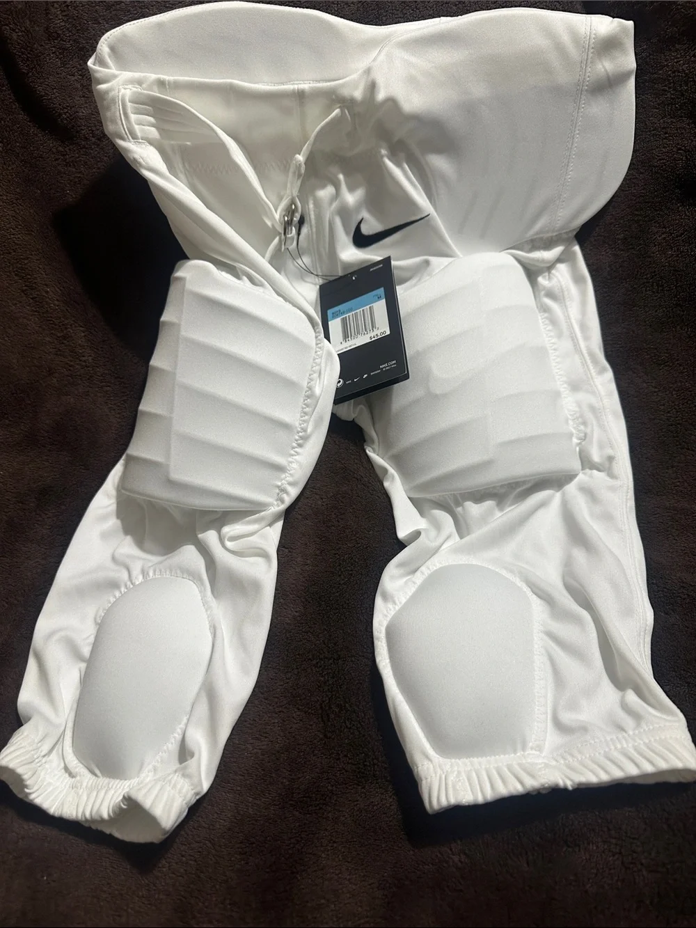 Nike White Kids Padded Football Girdle Shorts